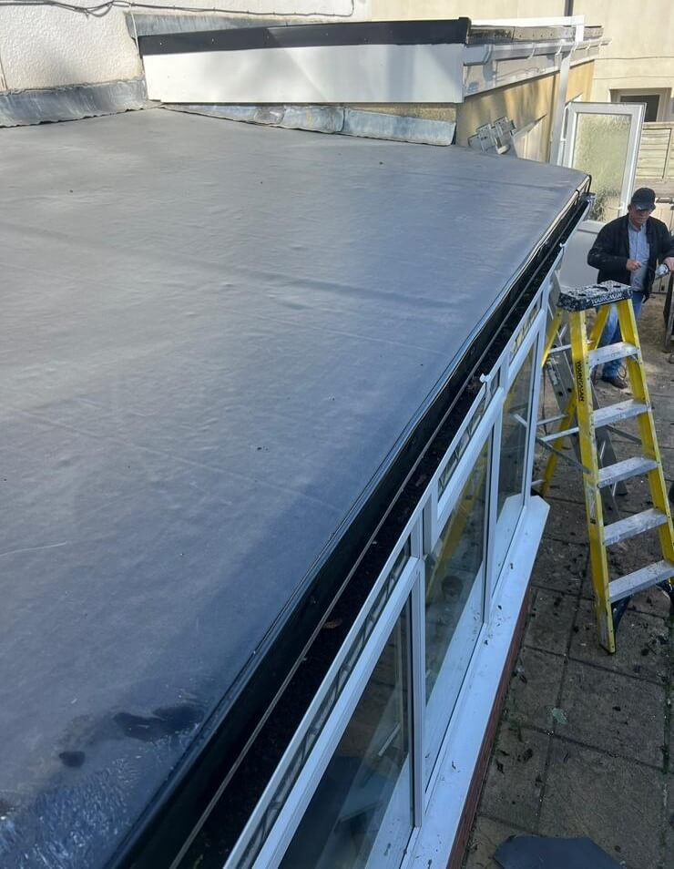 Completed roofing project by Pro Tech in Somerset